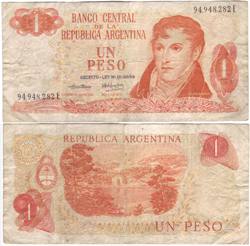 Argentina 1 peso 1970