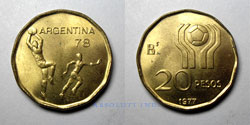 Argentina 20 pesos 1978