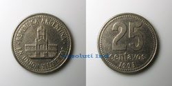 Argentina 25 centavos 1993