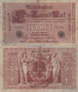 Alemania 1000 Marcos 1910