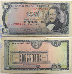 Billete 100 Pesos 1973