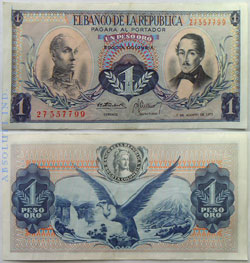 Colombia 1 Peso 1973