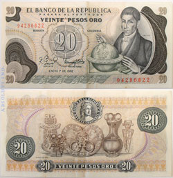 Billete 20 Pesos 1982