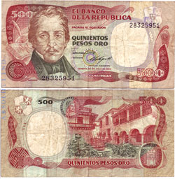 500 pesos 1986