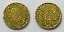 Belgica 50 centavos de Euro 1999