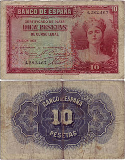 España 10 Pesetas 1935