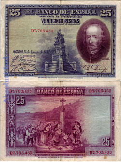 España 25 Pesetas 1928