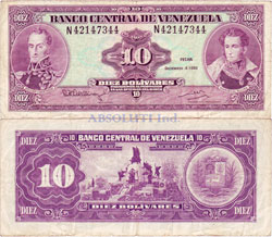 Venezuela 10 Bolivares 1992