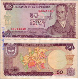 Colombia 50 pesos 1970