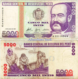 Perú 5000 Intis 1988