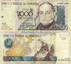 2000 Bolívares 1998