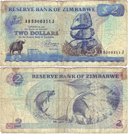 Zimbabwe 2 Dolares 1983