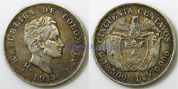 Colombia 50 centavos 1933