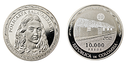 Colombia 10.000 pesos Policarpa Salavarrieta