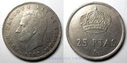 España 25 Pesetas 1982