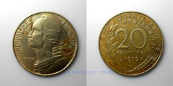 Francia 20 centavos 1979