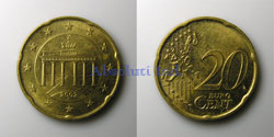 Francia 20 centavos de Euro 2002