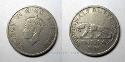 India 1 hard Penny 1947