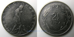 Turquia 2 1/2 Liras 1977