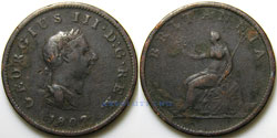 Inglaterra Half Penny 1807