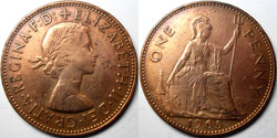 Inglaterra 1 Penny 1965