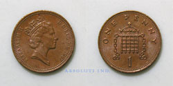 Inglaterra 1 New Penny 1987