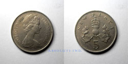 Inglaterra 5 Pence 1969