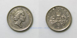 Inglaterra 5 Pence 1969