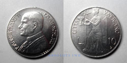 Vaticano 10 Liras 1980