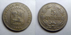 Venezuela 5 centavos 1958